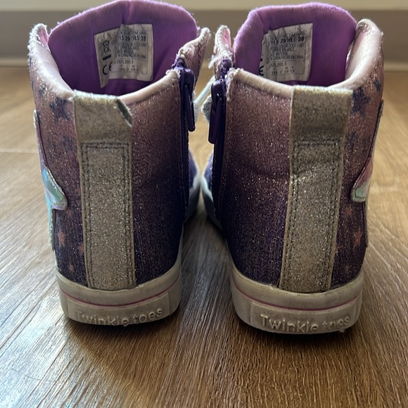 Skechers Twinkle Toes S Lights Twi-Lites Starry Gem high-top sneaker Size 12.5 - Picture 6 of 16